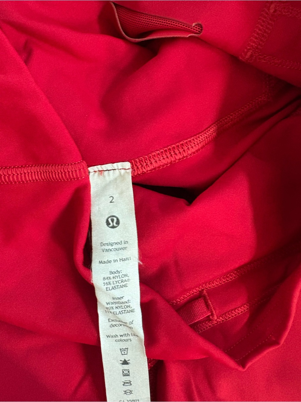 lululemon athletica Bright Red Performance Leggings